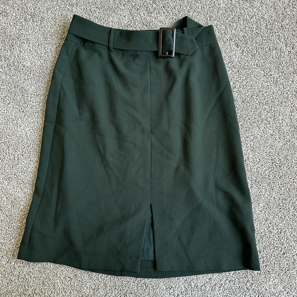 Banana Republic Split Pencil Skirt Hunter Green‎ Size 12 Christmas